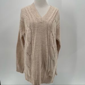 Pink Rose Woman’s Cream Sweater